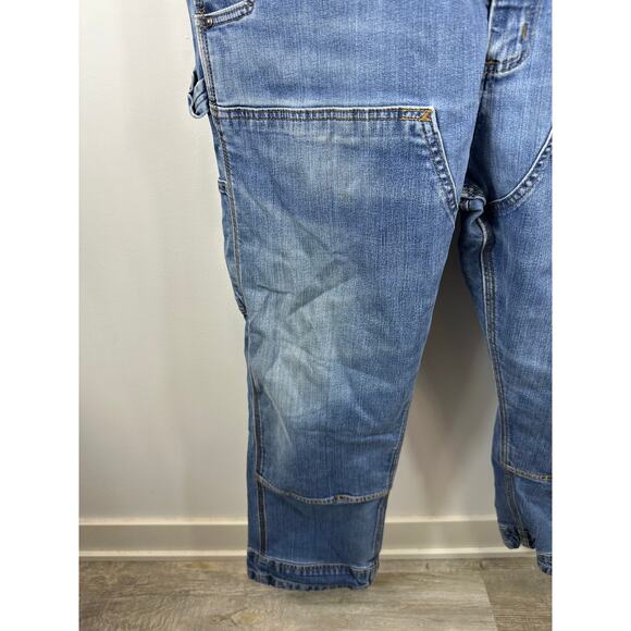 Carhartt Double Knee Denim Overalls Carpenter Workwear Utility Size 42x30 - Picture 11 of 16